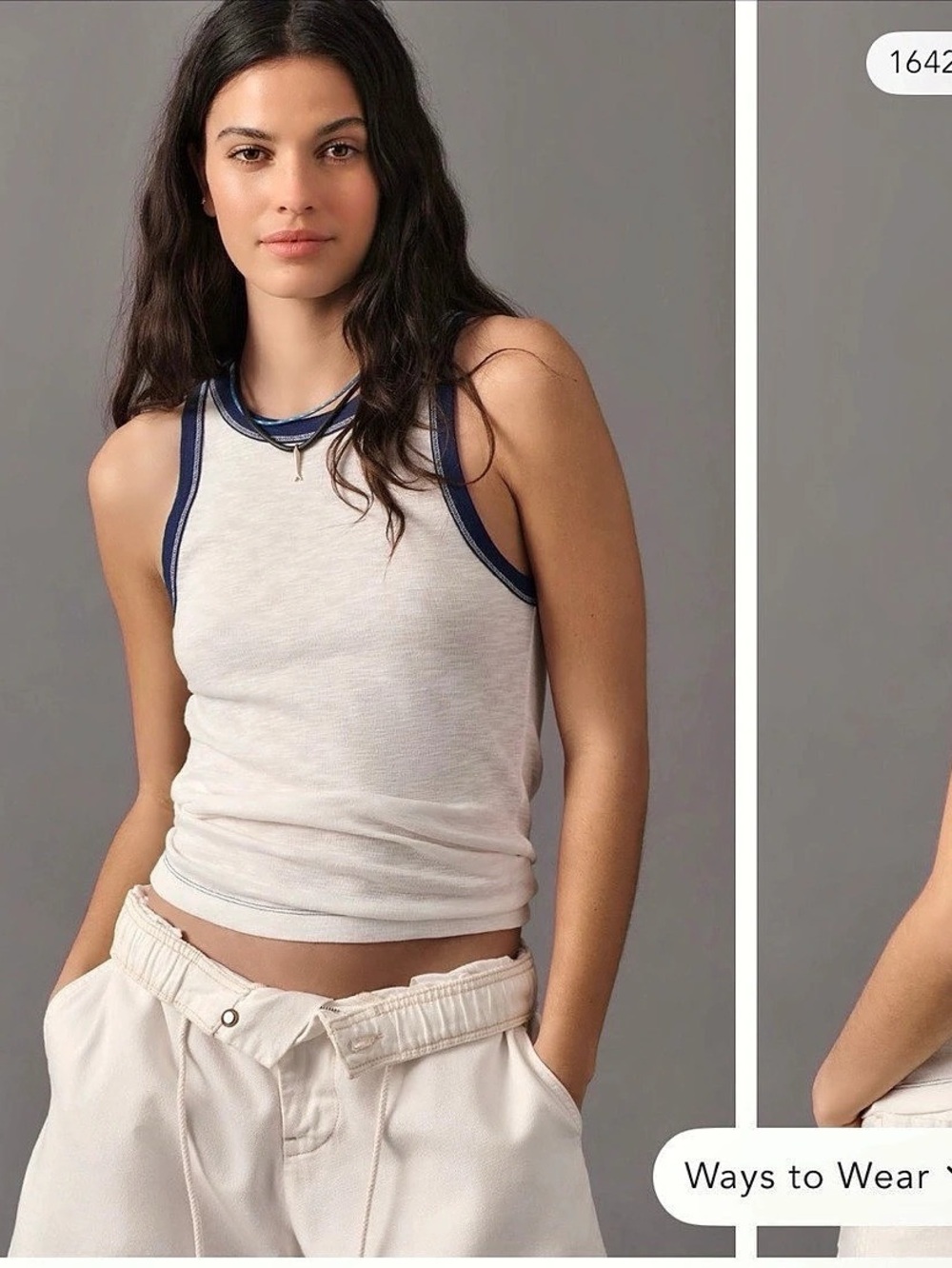 Pilcro Pleated Skirty Culotte Pants and Tank